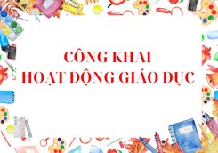 Về công khai hoạt động giáo dục của trường  Trung học cơ sở và Trung học phổ thông Hồng Hà năm 2024