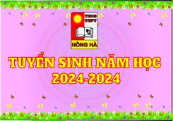 Tuyển Sinh Năm Học 2024-2025